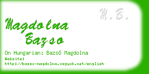 magdolna bazso business card