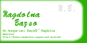 magdolna bazso business card